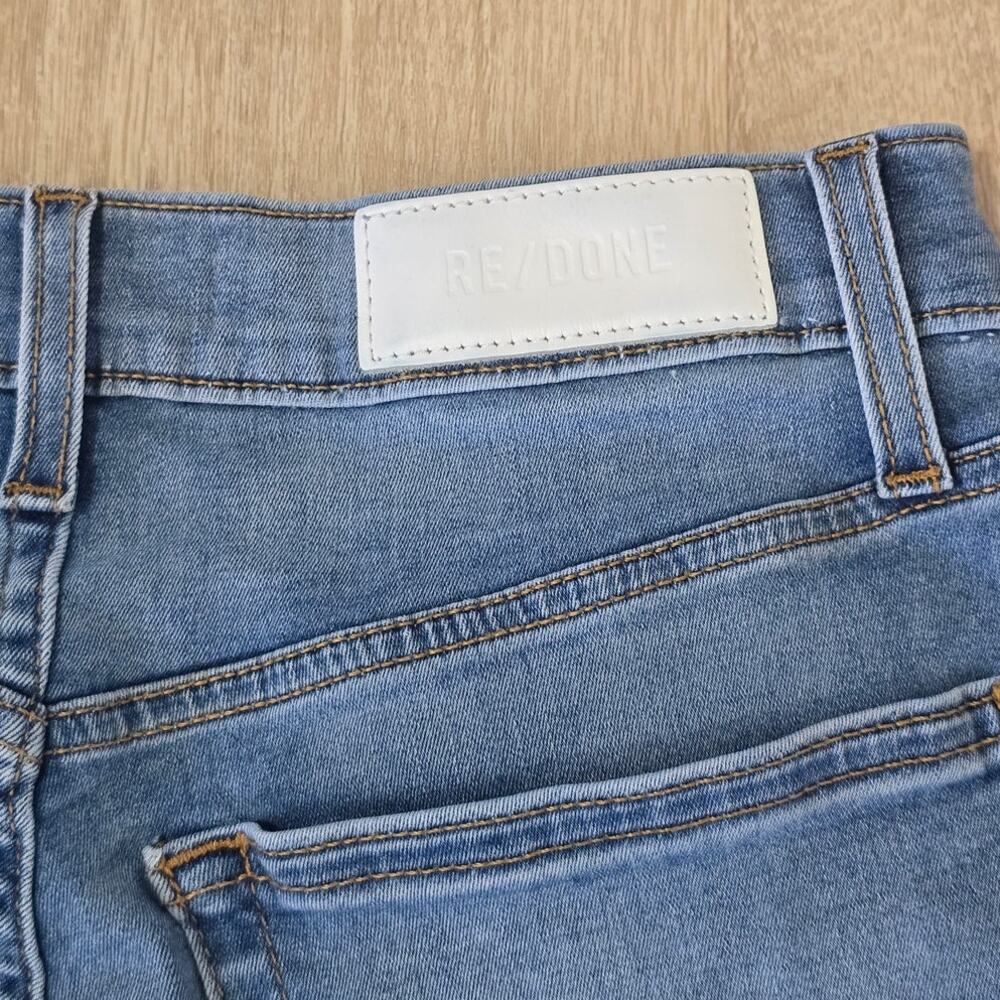 Re/Done Vintage Wash Straight Leg Jeans Light Blue Denim Size 26 - Picture 3 of 5